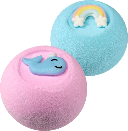 Bath bomb whale/rainbow, 170 g