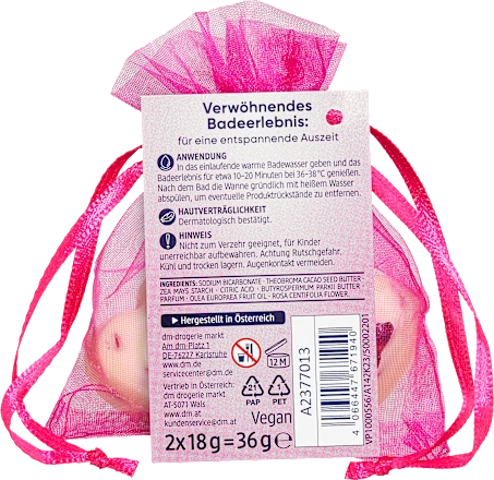 Rose-vanilla bath hearts, 36 g - Image 2