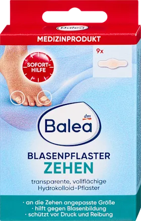 Blister plasters for toes, 9 pieces