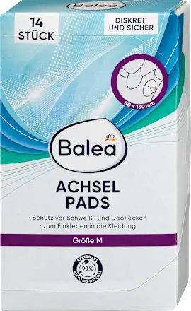 Deodorant underarm pads, size M, 14 pieces