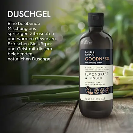 Shower gel Goodness Lemongrass & Ginger, 500 ml - Image 2