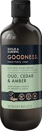 Goodness Oud, Cedar & Amber Shower Gel, 500 ml