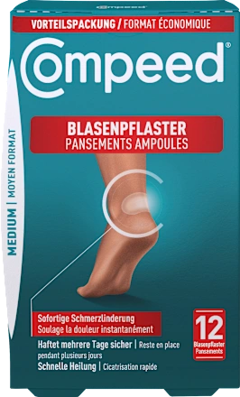 Blister plasters, medium value pack, 12 pieces
