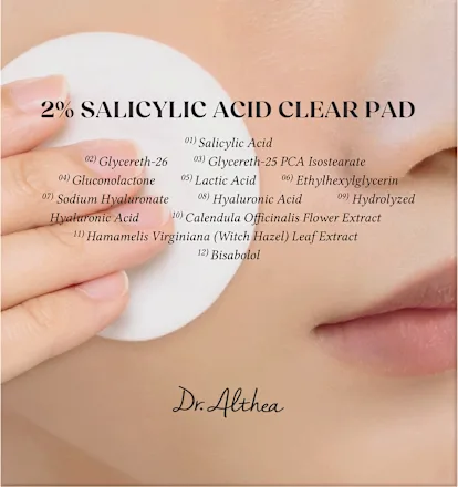 Dr. Althea 2% Salicylic Acid Clear Pad, 65 pcs - Image 2