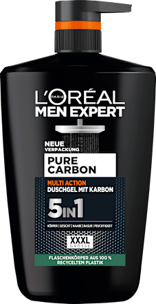Pure Carbon shower gel with carbon, Multi Action 5in1, 1000 ml