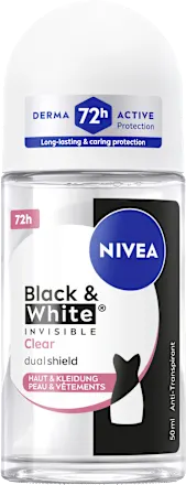 Antiperspirant Deodorant Roll-on Black & White Invisible Clear, 50 ml