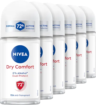 Antiperspirant deodorant roll-on Dry Comfort (6x50 ml), 300 ml