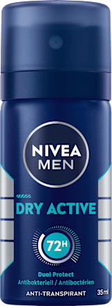 Antiperspirant Deodorant Spray Dry Active, Travel Size, 35 ml