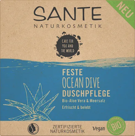 Solid Shower Gel Ocean Dive Organic Aloe Vera & Sea Salt, 80 g - Image 2