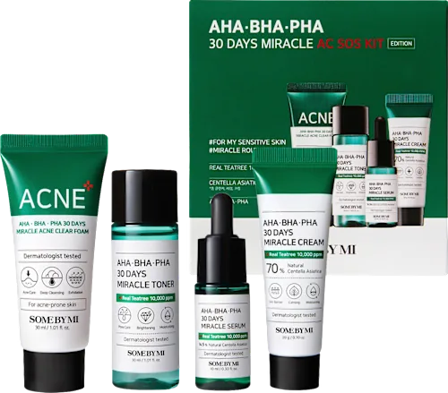 Facial Care Set AHA-BHA Miracle AC SOS Kit 4-piece, 4 units