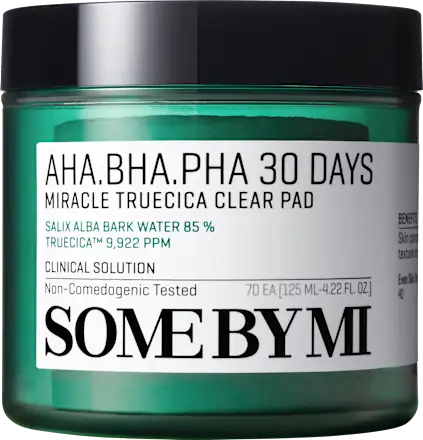 Facial cleansing pads AHA-BHA-PHA 30 days Miracle Truecica, 70 pcs