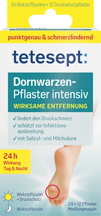 Intensive wart plasters, 12 pieces