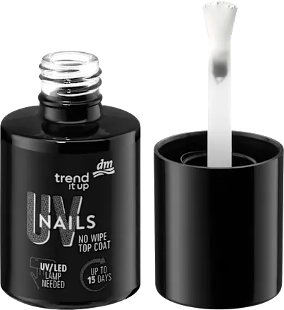 UV nail polish top coat no wipe, 9 ml