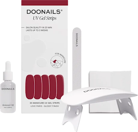 UV manicure starter set, gel strips Love Paris, 1 pc
