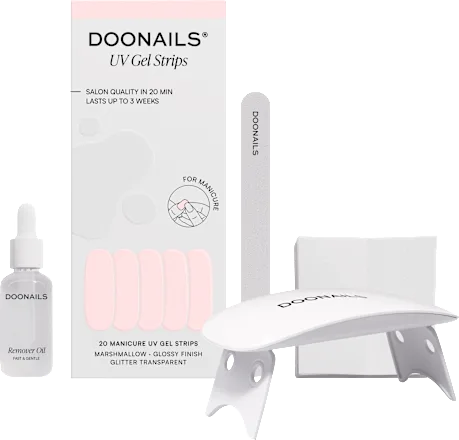 UV manicure starter set, gel strips marshmallow, 1 piece