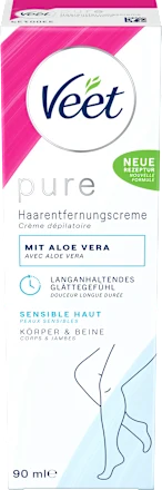 Hair removal cream for body & legs, sensitive, 90 ml