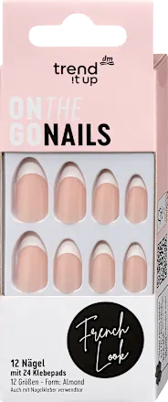 Artificial nails On the Go Nails French Look, 12 pieces