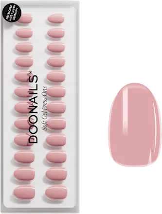 Artificial nails, Soft Gel Press Ons Valentine Crush Short Round, 30 pieces