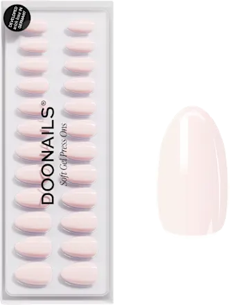 Artificial nails, Soft Gel Press Ons Short Pillow Talk Short Almond, 30 pieces