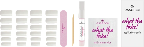 Artificial Nail Set What The Fake! 04 Bare White, 1 pc