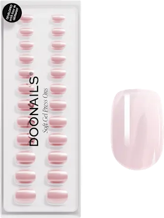 Artificial nails, Soft Gel Press Ons Jetset Extra Short Square, 30 pieces