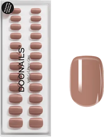 Artificial nails, Soft Gel Press Ons Espresso Extra Short Square, 30 pieces