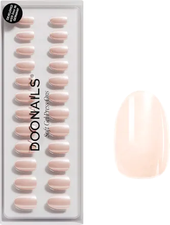 Artificial nails, soft gel press-ons, square Prosecco short square, 30 pieces