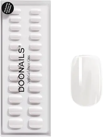 Artificial nails, soft gel press-ons, Marry Me Short Square, 30 pieces