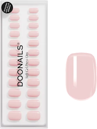 Artificial nails, Soft Gel Press Ons Ballerina Extra Short Square, 30 pieces