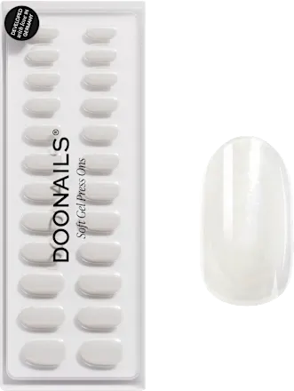 Artificial nails, Soft Gel Press Ons Milkshake Medium Round, 30 pieces