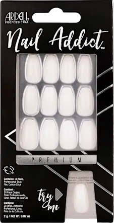 Artificial nails Nail Addict Natural Ballerina, 24 pieces
