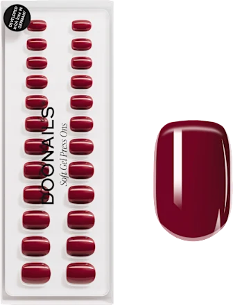 Artificial nails, Soft Gel Press Ons Short Heartbreaker, 30 pieces