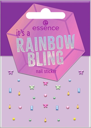 Nail sticker set It's A Rainbow Bling, 1 pc