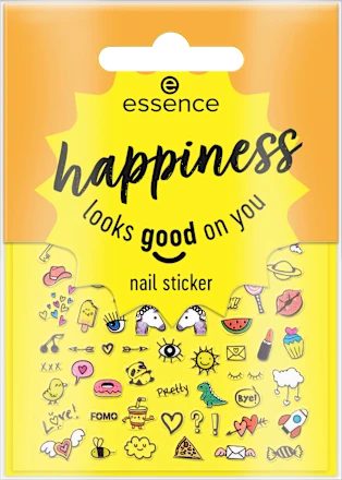 Nail sticker set Happiness Looks Good On You, 1 pc