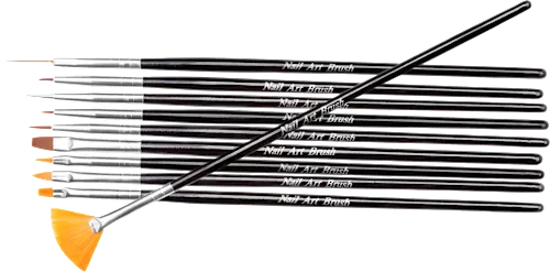 Synthetic brush set, 10 pieces, 26 g