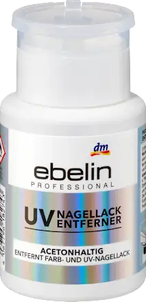 UV nail polish remover containing acetone, 125 ml