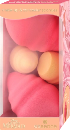 Make up sponge set Disney The Little Mermaid 01 Coming Out Of My Shell 4 pieces, 1 piece