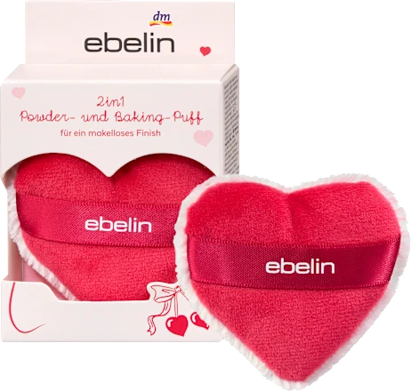 Double-sided powder puff "Cherry Love", 1 pc