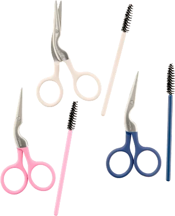 Eyebrow scissors with brush, 1 pc.