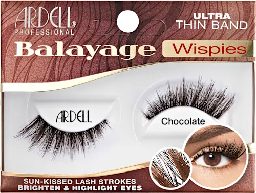 Artificial eyelashes Balayage Wispies Chocolate (1 pair), 2 pcs