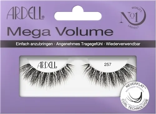 Artificial eyelashes Mega Volume 257 (1 pair), 2 pieces