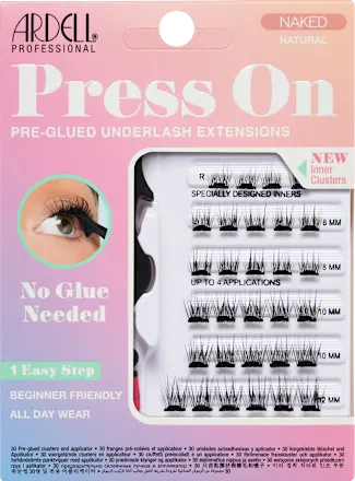 Artificial eyelashes set, Naked Press On Natural, 1 pc.