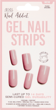 UV Gel Nail Foils, Gel Nail Strips Peony Dreams, 16 pcs