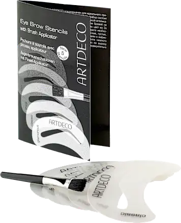 Eyebrow stencil & brush applicator, 1 pc.