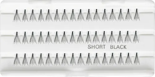 Artificial eyelashes Permanent Individual Lashes 1 Short Black, 1 pc.