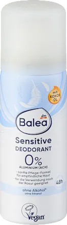 Sensitive deodorant spray, travel size, 50 ml