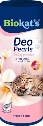 Cat litter deodorant pearls, baby powder scent, 700 g