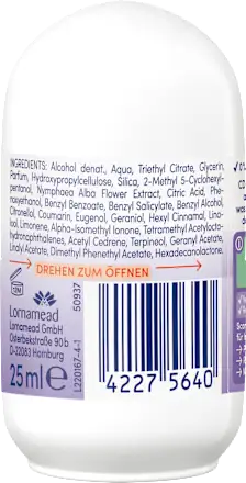 Water Lily Roll-on Deodorant, Travel Size, 25 ml - Image 3