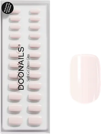 Artificial nails, soft gel press-ons, pillow talk short square, 30 pieces
