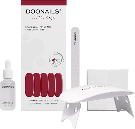 UV manicure starter set, gel strips Love Paris, 1 pc